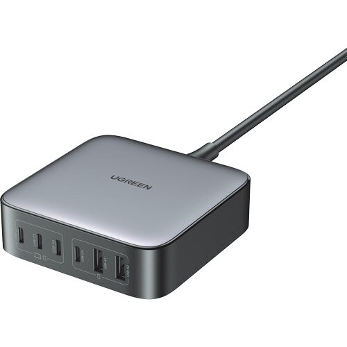 UGREEN Nexode PD 卓上急速充電器 200W 4C2A 6ポート Black 90551