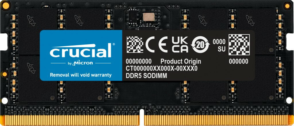 Crucial 32GB DDR5-5600 SODIMM CL46(16Gbit)