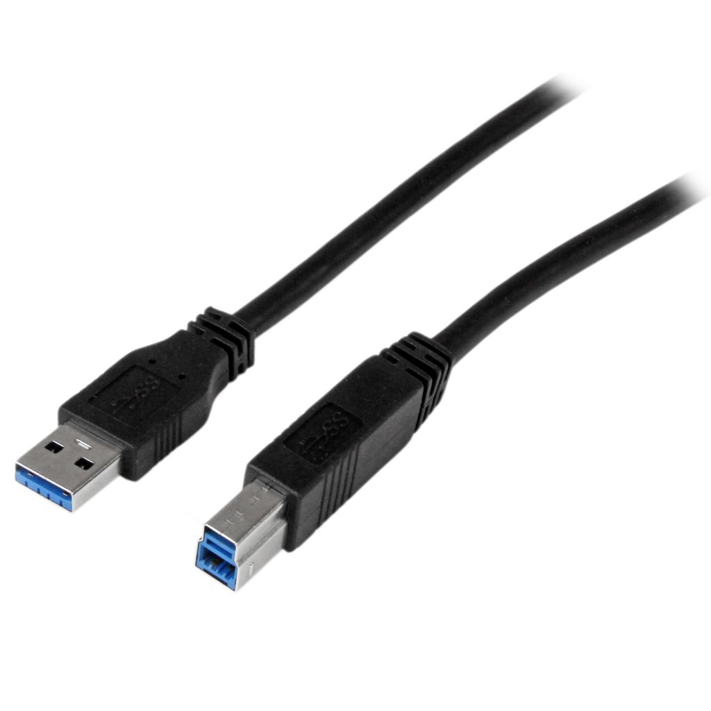 USBケーブル/USB 3.0(5Gbps)/2m/Type-A-Type-B/オス-オス/USB IF認証/SuperSpeed USB 3.2 Gen1 規格準拠/ブラック/USB タイプB 変換 コード アダプターケーブル