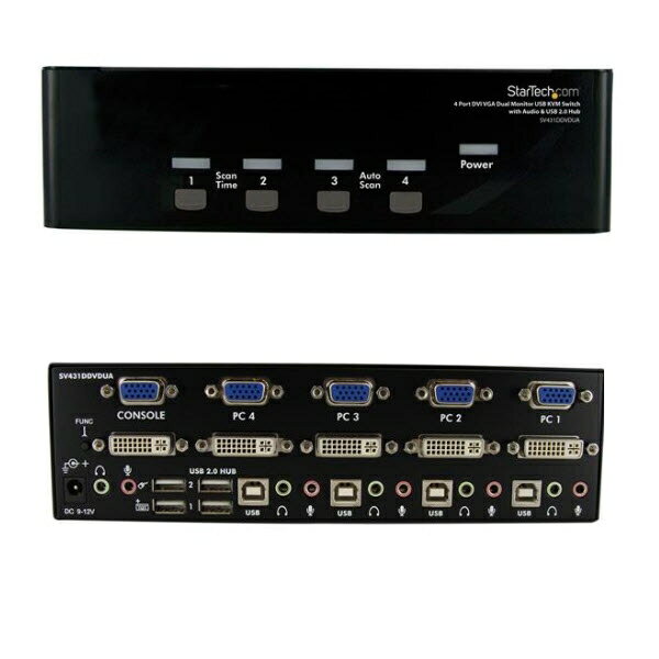 4ݡ ǥ奢ǥץ쥤(DVI &VGA)бUSB³KVMå/PCѥCPUش(3.5mm ߥ˥å ǥб/2x USB2.0ϥ) 1920x1200(DVI-Dб֥ѻ)