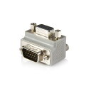 VGA(HD15)L型変換アダプタ RGBアナログL型90度アダプタ VGA(D-Sub15ピン) オス- VGA(D-Sub15ピン) メス(2)
