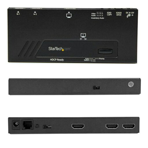 2入力1出力HDMIディスプレイ切替器/セレクター 4K 2x1 HDMIスイッチ 高速・自動切替機能付き シリアルコントロール 2入力1出力HDMIディスプレイ切替器/セレクター 4K 2x1 HDMIスイッチ 高速・自動切替機能付き シリアルコントロール