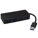 4ポートUSB 3.0ハブ/急速充電/USB-A x4/SuperSpeed 5Gbps/USBバスパワー & セルフパワー(ACアダプタ付属)/USB 3.1...