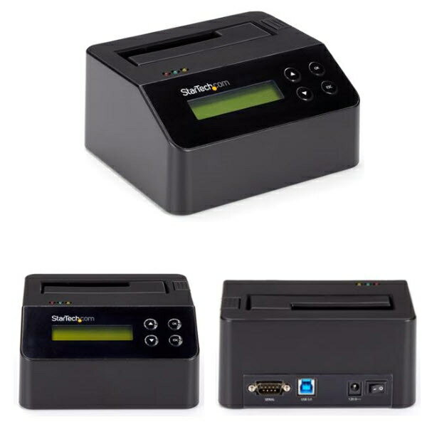 HDD/SSDスタンド/データ消去専用/PC不要またはUSB 3.0接続/1ベイ/2.5/3.5インチ/スタンドアローン型/消去モード9種/4Kn/LCDディスプレイ/DB-9プリンターポート/HDD イレーサー 完全消去