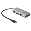 3ポートUSB Type-Cハブ SDカードリーダー付き 10Gbps 3x USB-A 25cmホストケーブル(2)