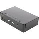 2ポートHDMIモニター1台対応KVMスイッチ/HDMI 2.0(4K60Hz、HDR)対応 PC切替器/2ポートUSB 3.0ハブ(5Gbps)、4ポートUSB HID、オーディオポート搭載/ホットキー & 押しボタン切替(2)
