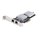 ネットワークアダプターカード/PCI Express x1/2ポート/10GbE/マルチギガビットイーサネット/10GBASE-T NBASE-T/ジャンボフレーム/Windows Linux/PCIe デュアルRJ45 LAN 拡張 インターフェース ボード NIC