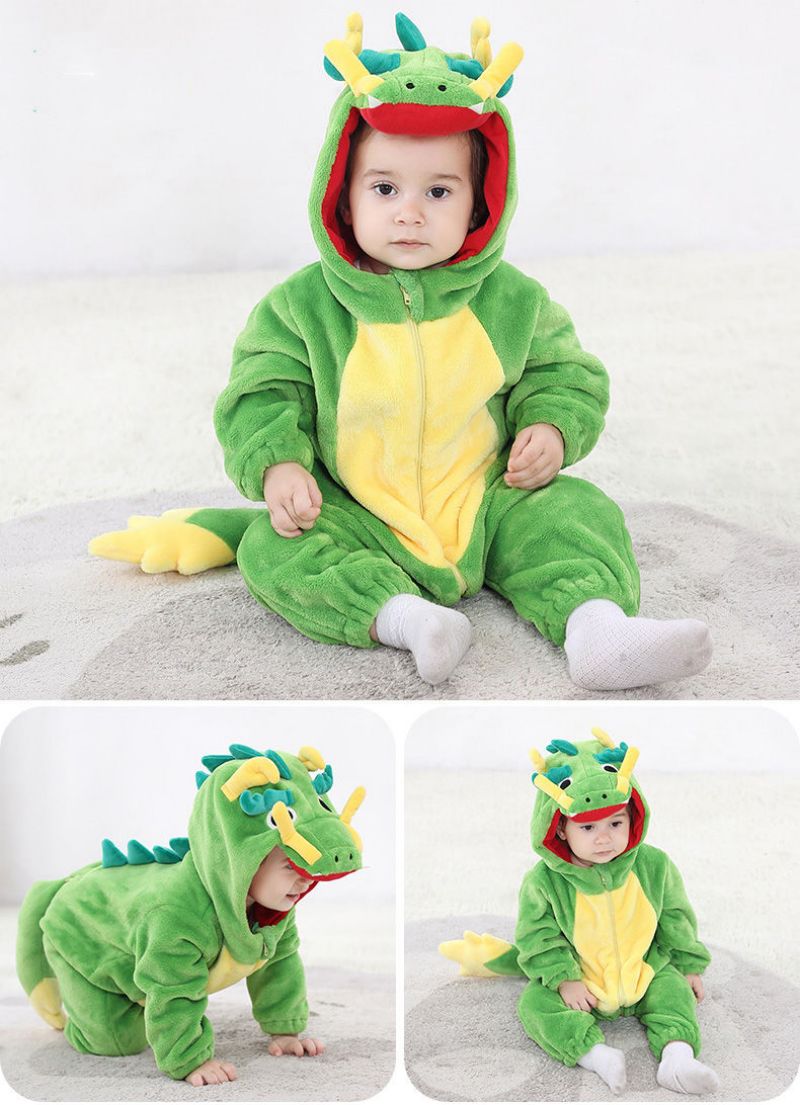 【期間限定ポイント10倍】[2024年干支 辰 着ぐるみ 甲辰 年賀状 ]ベビー 干支 龍 着ぐるみ もこもこ カバーオール キッズ 赤ちゃん ベビー服 ロンパース 子供 冬服 防寒 あったか 着ぐるみ クリスマス 出産祝い ハロウィン衣装 パーティー衣装 59/66/73/80/90/100cm 2