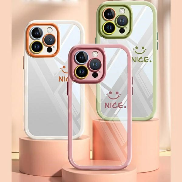 乐天商城 - iPhone15 proとうめいケース シンプルで高級感がある nice笑顔 ケース iphone14 pro iphone13pro iphone12 ケース 2024新型ケース 耐衝撃 全面保護