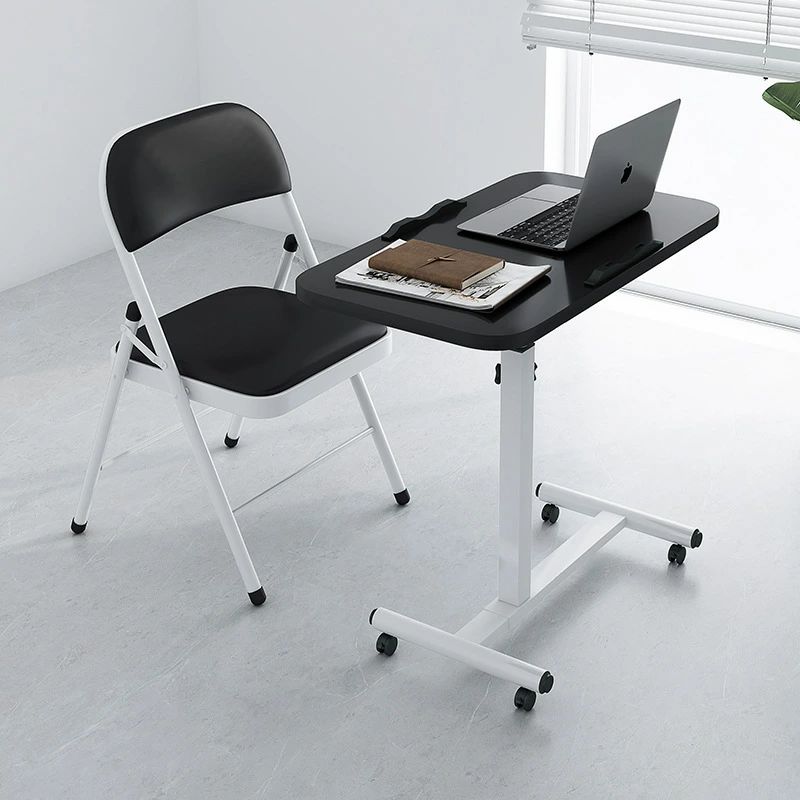 パソコンデスク 昇降式デスク コンパクト 幅60cm 折り畳み キャスタ付き 高さ調節可能 白 省スペース ..