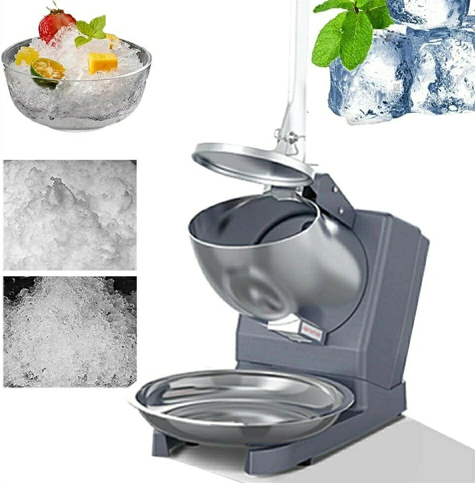 商品情報 【簡単ふわふわかき氷】 甘さ溢れるシロップと冷たいパウダーアイスが口の中でふわっと溶ける美味しさを楽しめるかき氷機です。かき氷用、飲料用、家庭用の電動式氷砕機で、簡単操作でふわふわのかき氷が作れます。夏の暑さを吹き飛ばすスイーツとして、家族や友人とのおしゃべりタイムやパーティーにピッタリ！手軽に楽しめるかき氷をお届けします。 【商業用&家庭用】 電動による毎分1.5kgのかき氷が製造できる業務用マシーン。 電動かき氷器、大量削っても、この1台で済みます。操作簡単で、自宅でもお店のようなかき氷アイスと飲み物が自作できます。 【ステンレス鋼材料】 食品グレードの非腐食性ステンレス鋼カッターを搭載した氷粉砕機は、競合他社よりも耐用年数が長い。防錆と衛生的な状態は食品の安全性を確保します。 【安全設計】 ハンドルを開けると刃の回転が止まり、怪我をしないように自動的に電源が切れます。ベースには4つの滑り止めゴムパッドがあり、氷が飛び散らないように専用保護カバー付き、操作中の機器の安定性を確保します。 【夏の楽しさ倍増】 パーティー、レストラン、バーなど様々な場所で活躍するかき氷機です。大人も子どもも一緒にDIY楽しさを味わいながら、自分だけのオリジナルかき氷を作ってみましょう。簡単操作で使いやすく、手間をかけずに美味しいかき氷が楽しめます。暑い夏を涼しく楽しくするかき氷機をぜひお試しください。 メーカー希望小売価格はメーカーカタログに基づいて掲載しています