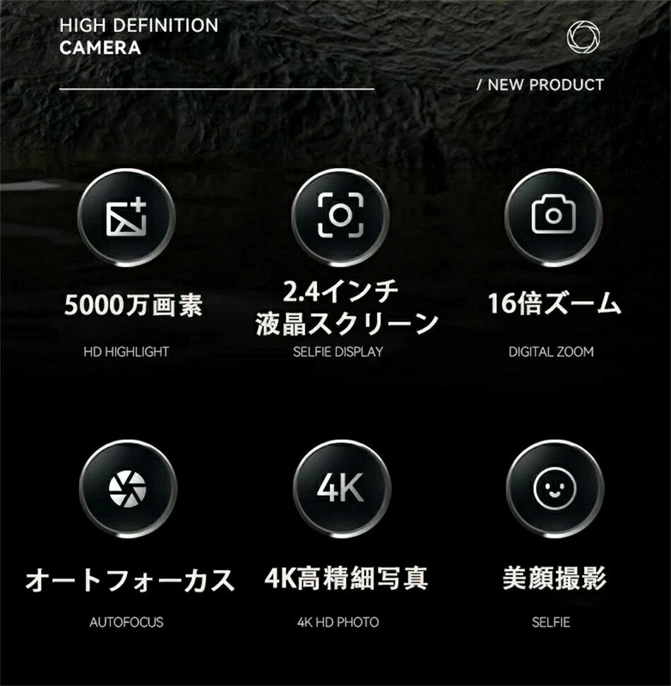 2025最新型 デジタルカメラ 5k 防水 防塵 耐街撃 ビデオカメラ カメラ デジカメ 小...