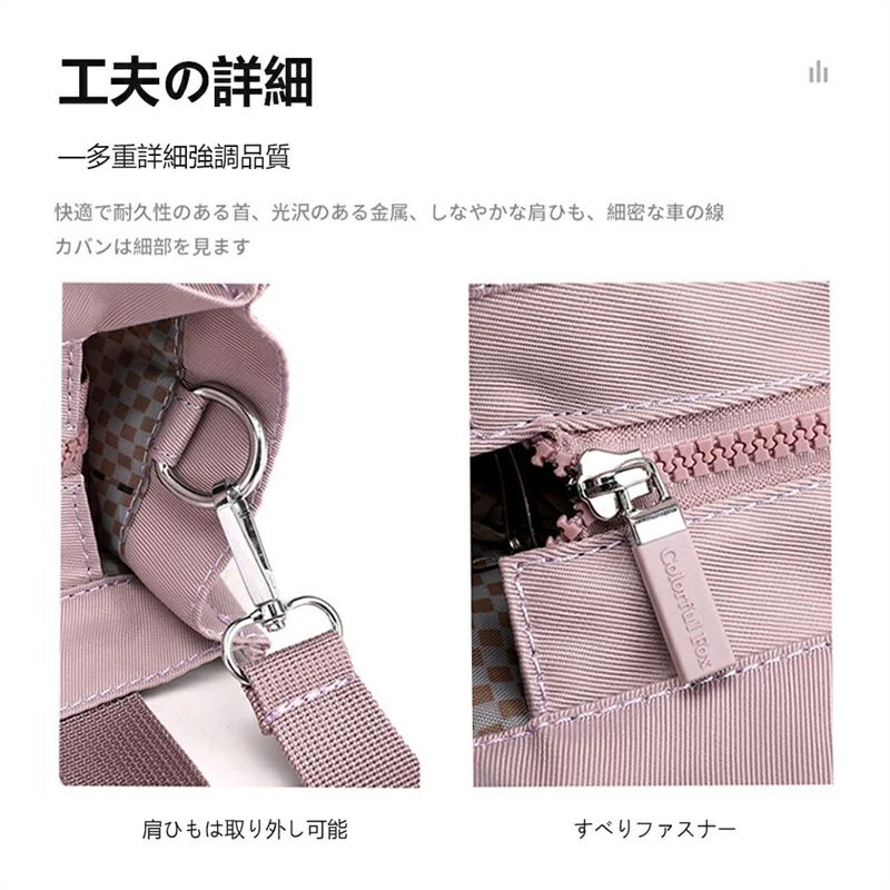 トートバッグ レディース ミニトートバッグ 3つ仕切り 多収納 マルチ ポケットラン...