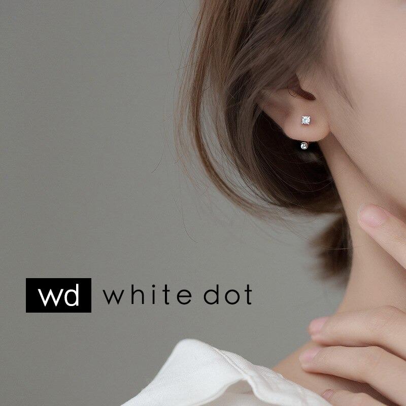 ピアス ジルコン レディース ピアス シンプル シルバー ゴールド ピアス レディース 韓国【white dot】(ホワイトドット)