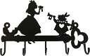 セトクラフト DISNEY SILHOUETTE OTONA STYLE キーフック(アリス) ブラック・SD-6182-BK