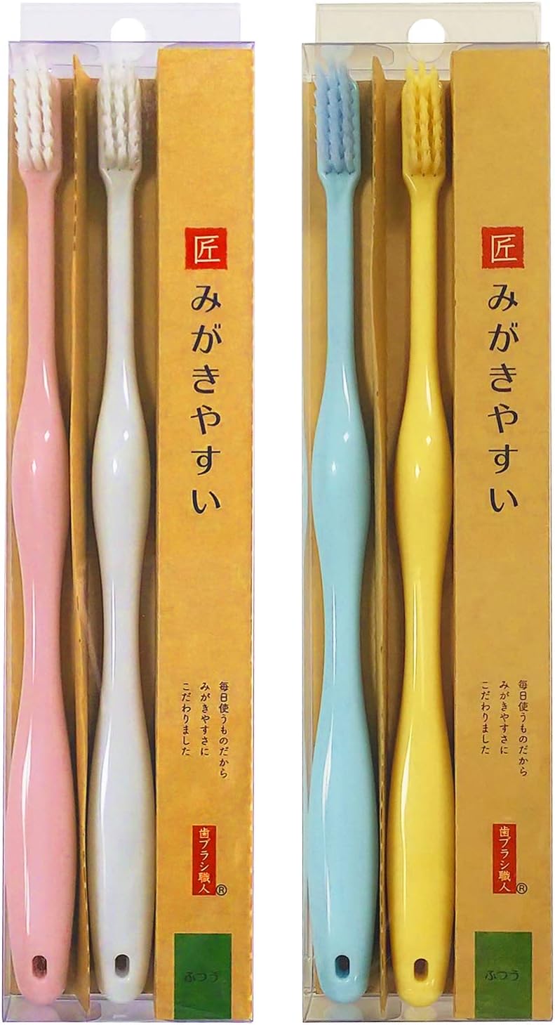 乐天商城 - 歯ブラシ職人 ライフレンジ みがきやすい歯ブラシ 極(ふつう)4本セット 田辺重吉考案