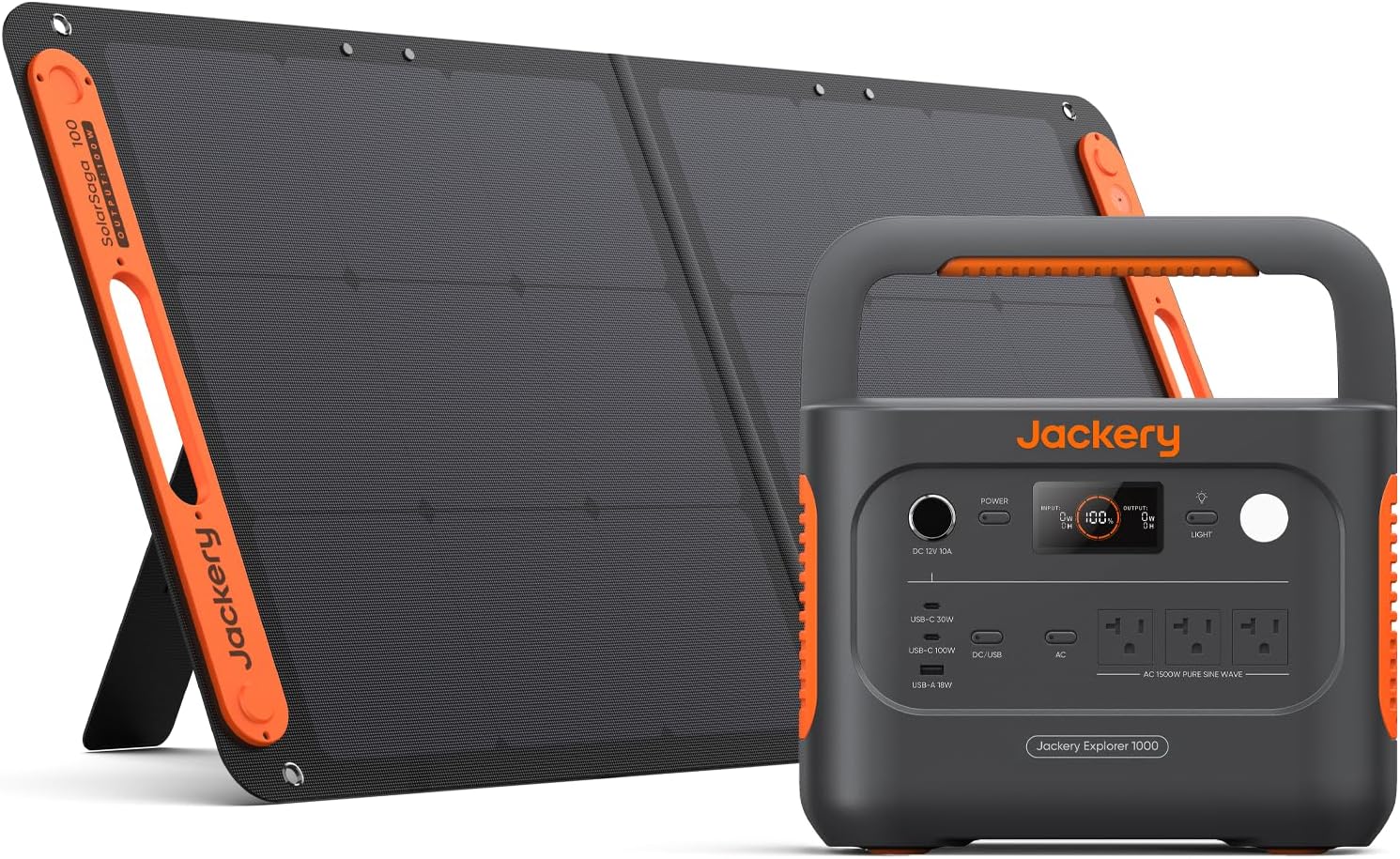 月間優良ショップ受賞店Jackery (ジャクリ) ポータブル電源 1000 New 100W ソーラーパネル 1枚 2点セッ..