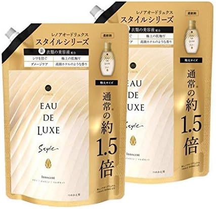 月間優良ショップ受賞店【まとめ買い】レノア オードリュクス 柔軟剤 スタイルシリーズ イノセント 詰め替え 約1.5倍(600mL) × 2個...