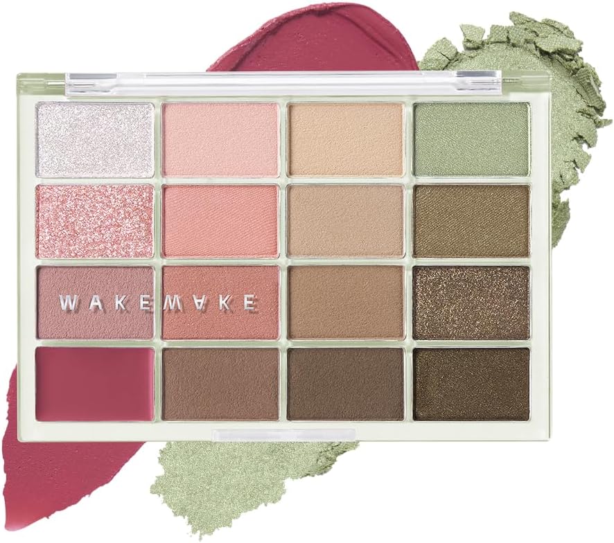 乐天商城 - 月間優良ショップ受賞店 wakemake(ウェイクメイク) ソフトブラーリングアイパレット21 フォールインフィグブラーリング べスコス受賞 16色 マット ラメ グリッター 韓国コスメ 日常 アイシャドウパレット アイシャドウ 自然な発色 初心者向け George コラボ IKKIBROWN