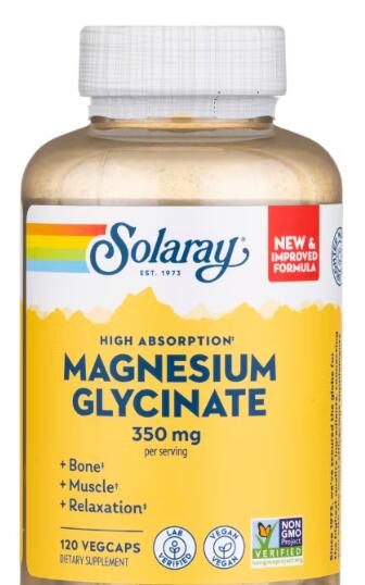 月間優良ショップ受賞店 Solaray, 高吸収性グリシン酸マグネシウム、350mg、ベジカプセル120粒 ソラレー マグネシウムグリシネート サプリメント 350mg