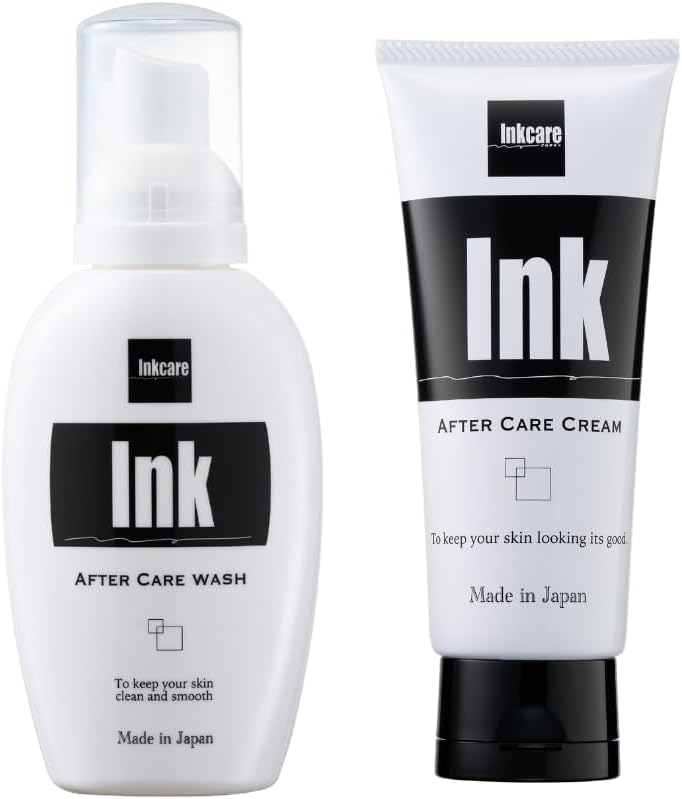 月間優良ショップ受賞店【タトゥーケアはコレで決まり】Ink 2STEPセット｜クリームとウォッシュ タトゥー後の肌を清潔に保ち、色飛び・色あせ対策で最高の仕上がりへ