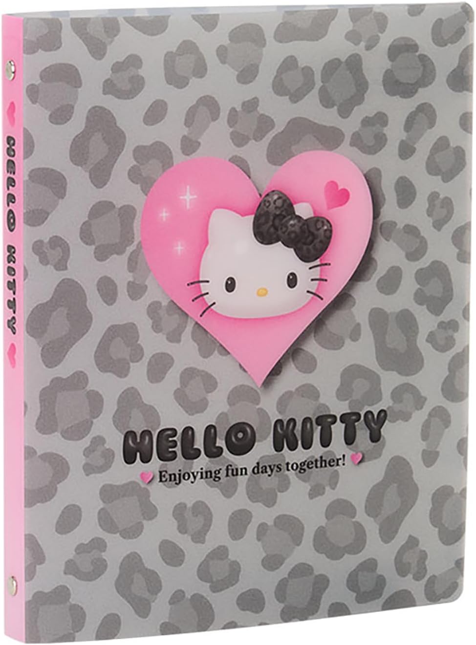 月間優良ショップ受賞店サンリオ(SANRIO) ルーズリーフバインダー（モノトーンアニマル） ハローキティ PP・紙 B5サイズ26穴対応 071501