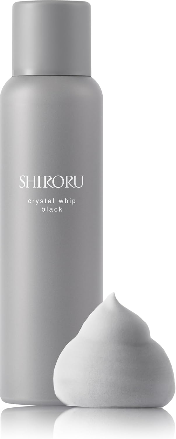 Mousse - 月間優良ショップ受賞店SHIRORU (シロル) クリスタルホイップ ブラック『炭×炭酸で毛穴汚れごっそり吸着』(洗顔 泡 洗顔フォーム 炭酸洗顔 泡洗顔) （120g× 1本）
