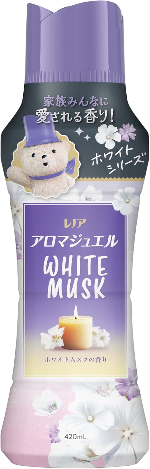 乐天商城 - 月間優良ショップ受賞店 レノア アロマジュエル WHITE MUSK 香り付けビーズ ホワイトムスクの香り 本体 420mL