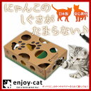 【安全に遊び学べる】頭の良くなる enjoy-cat エンジョイキャット 木製品と違い爪にも優しい 猫 おもちゃ 知育玩具 雑貨 一人遊び 日本製 にゃんこが夢中に