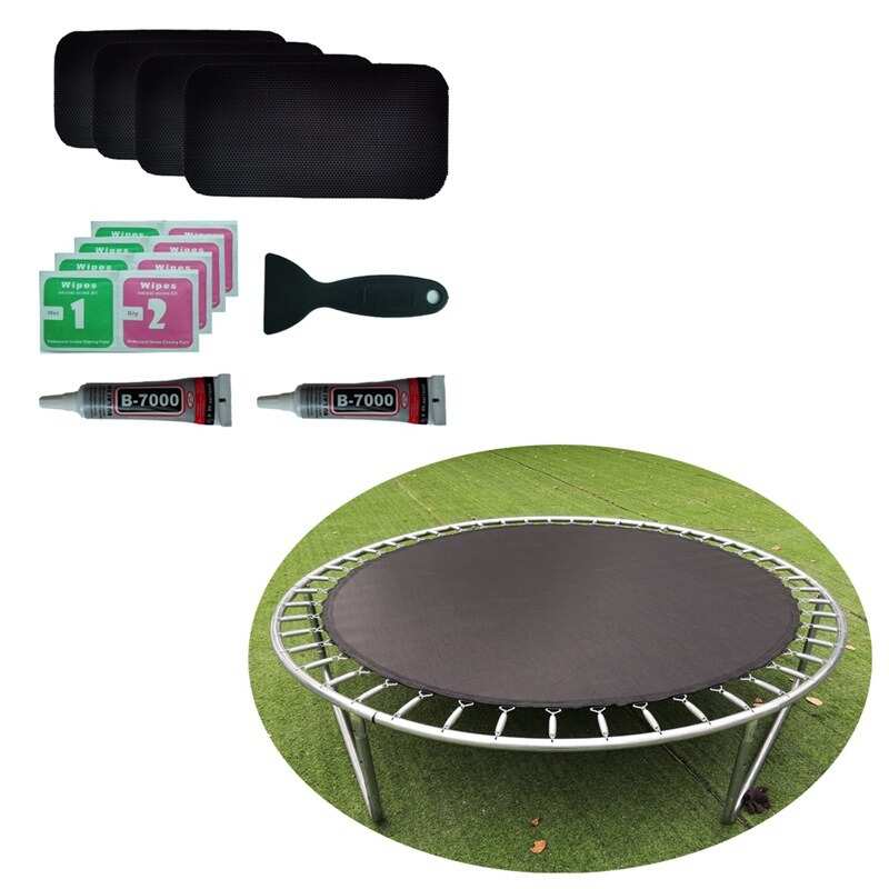 トランポリン マット 補修パッチ 長方形 DIY修理セット 網布・網面用 2枚入り 4枚入り 軽量 耐久性 補..