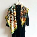春夏新作 ヘアスカーフ 90cm 大判 スカーフ 斜めストライプ 幾何学模様 シンプルデザイン 汎用性高い エレガントな ショール スカーフ 女性