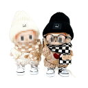 【秋冬限定】Labubu 17cm用 ニットセーター+マフラー+ミニギター付き ラブラブ 服 コーデセット|THE MONSTERS POPMART 専用 秋冬ファッション アイテムセット 一代・二代・三代対応 着せ替え可能