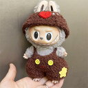 Labubu服 ラブブ服 ラブブぬいぐるみ 対応ラブーのぬいぐるみ ラブブ 服手作り デニムオーバーオール&帽子セット手工製作 アクセサリー かわいい ドール服 Labubu 服
