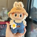 Labubu服 ラブブ服 ラブブぬいぐるみ 対応ラブーのぬいぐるみ ラブブ 服手作り デニムオーバーオール&帽子セット手工製作 アクセサリー かわいい ドール服 Labubu 服