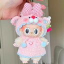 Labubu服 ラブブ服 ラブブぬいぐるみ 対応ラブーのぬいぐるみ ラブブ 服手作り デニムオーバーオール&帽子セット手工製作 アクセサリー かわいい ドール服 Labubu 服