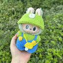 Labubu服 ラブブ服 ラブブぬいぐるみ 対応ラブーのぬいぐるみ ラブブ 服手作り デニムオーバーオール&帽子セット手工製作 アクセサリー かわいい ドール服 Labubu 服