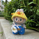Labubu服 ラブブ服 ラブブぬいぐるみ 対応ラブーのぬいぐるみ ラブブ 服手作り デニムオーバーオール&帽子セット手工製作 アクセサリー かわいい ドール服 Labubu 服