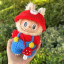 Labubu服 ラブブ服 ラブブぬいぐるみ 対応ラブーのぬいぐるみ ラブブ 服手作り デニムオーバーオール&帽子セット手工製作 アクセサリー かわいい ドール服 Labubu 服