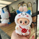Labubu服 ラブブ服 ラブブぬいぐるみ 対応ラブーのぬいぐるみ ラブブ 服手作り デニムオーバーオール&帽子セット手工製作 アクセサリー かわいい ドール服...