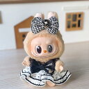Labubu服 ラブブ服 ラブブぬいぐるみ 対応ラブーのぬいぐるみ ラブブ 服手作り デニムオーバーオール&帽子セット手工製作 アクセサリー かわいい ドール服...