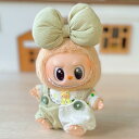 Labubu服 ラブブ服 ラブブぬいぐるみ 対応ラブーのぬいぐるみ ラブブ 服手作り デニムオーバーオール&帽子セット手工製作 アクセサリー かわいい ドール服...