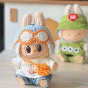 Labubu服 ラブブ服 ラブブぬいぐるみ 対応ラブーのぬいぐるみ ラブブ 服手作り デニムオーバーオール&帽子セット手工製作 アクセサリー かわいい ドール服...