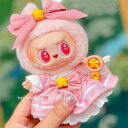 Labubu服 ラブブ服 ラブブぬいぐるみ 対応ラブーのぬいぐるみ ラブブ 服手作り デニムオーバーオール&帽子セット手工製作 アクセサリー かわいい ドール服...