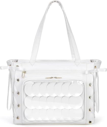 【送料無料】2WAY 推し活バッグ 痛バッグ ショルダー トート 痛バ 小さめ ミニ ハンドバッグ ショルダーバッグ トートバッグ 2WAY 痛バック レザー調 高級 黒 白 ブラック ホワイト ゴシック ゴスロリ 地雷系 量産型 かわいい おしゃれ 鞄 人気