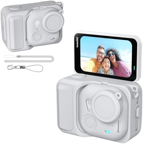 Insta360 GO Ultra対応5点セット カメラケース シリコン保護カバー レンズキャップ 紛失防止ストラップ マグネット式クイック