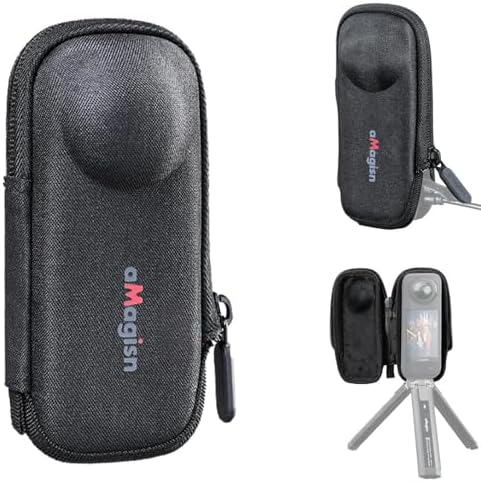 Insta360 GO 3S ケース ミニ収納バッグ 耐衝撃 自撮り棒・三脚装着可能 本体保護ケース 防水加工 おしゃれ シンプル キャンプ 登山 旅行用