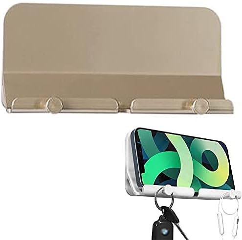 壁掛けスマホスタンド タブレットスタンド 粘着テープ式 壁に設置可能 4～12インチ対応 ホワイト キッ..