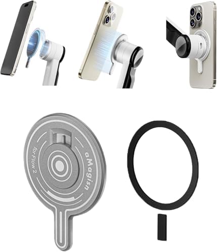 Insta360 Flow 2 Pro用磁気マウント アルミニウム合金製 スマホホルダー マグネットリング付き シンプル軽量 大容量対応 通勤旅行シーンに最適