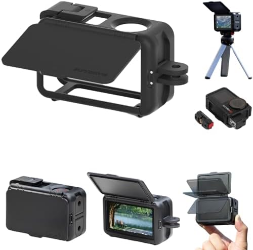 DJI OSMO Action 5 Pro 4 3用保護フレーム 2 in 1 スクリーン遮光フード プロテクター クイックリリース磁気マウント アクションカメラアクセサリー