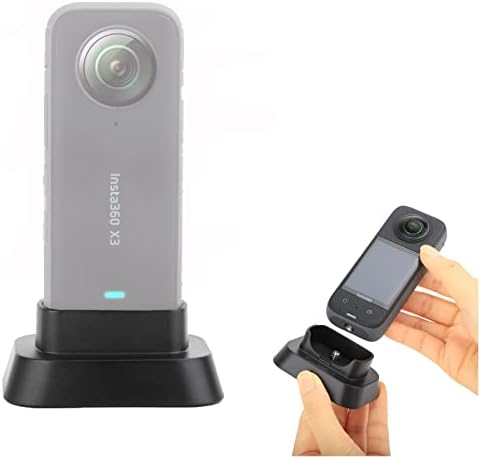 Insta360 X3専用卓上固定ベース シリコン製 滑り止め 軽量 コンパクト レンズキズ防止 定点撮影 充電対応